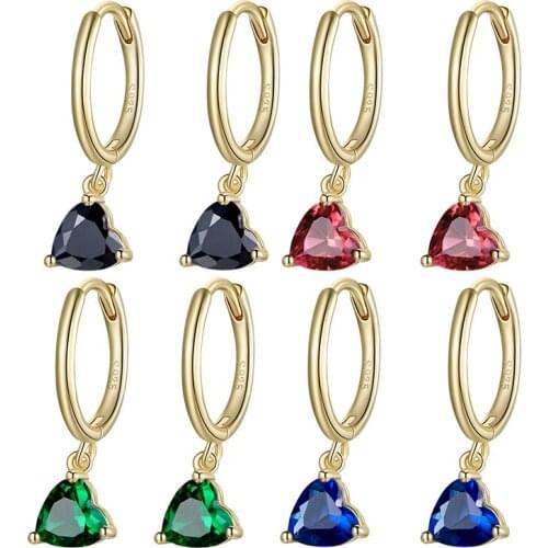 Bisaer 925 Sterling Silver Dazzling Blue Butterfly Cute Drop Earrings For Women Birthday Silver Jewelry Gift ECE1019