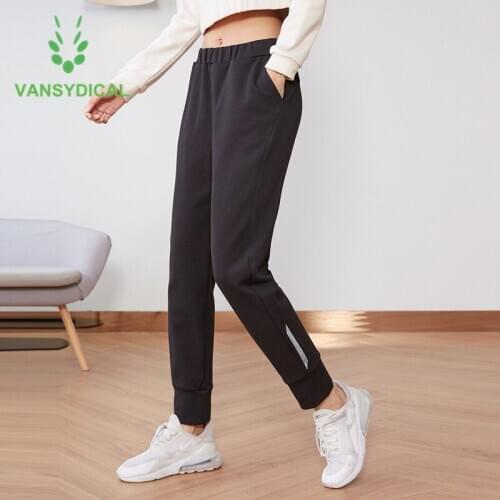New Women Sports Running Pants Slim Gym Training Pants Autumn Winter Fitness Workout Jogging Sweatpants Female Black Reflective