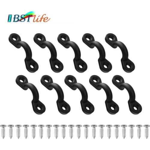 10 PCS High Quality Nylon Bungee Deck Loops Tie Down Pad Eyes Bungee Kit for Canoes Boat Kayak replacement Accessories