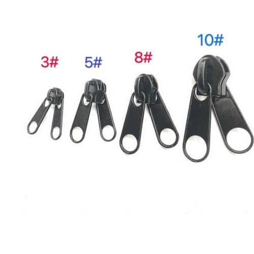 3# 5# 8# 10# Double Pulllers Zipper Sliders For Nylon Zipper Head 50Pcs DIY Mosquito Net Tent Bags Accessories
