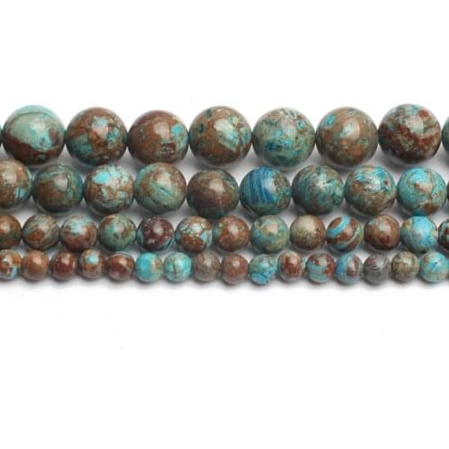 4/6/8/10/12mm Natural Blue Crazy Lace Stone Beads Round Loose Beads For Jewellery Making Bracelet Necklace 15''/Strand