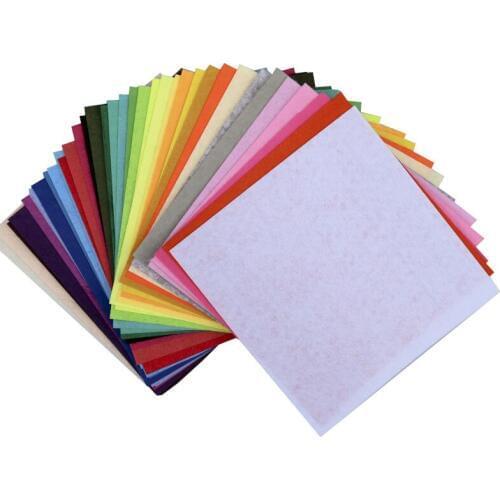40pcs 15x15cm Non Woven Felt Fabric 1mm Thickness Polyester Cloth Soft Nonwoven Cloths DIY Handmade Carfts Party Card Material
