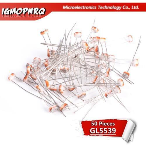 50PCS 5539 GL5539 5MM LDR Photo Light Sensitive Resistor Photoelectric Photoresistor