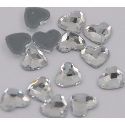 AAAA+Best Quality 6mm Crystal Clear Heart DMC Hot Fix Rhinestone More Shiny Super Bright Hotfix Iron On Stones