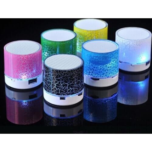 Wireless Portable Bluetooth Crack Speaker Mini LED light Music USB Speaker For Cell Phone Computer column