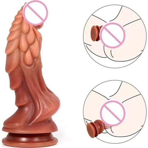 Bestco 18+ Anal Plug Realistic Dildos 230MM Long Prostate Massage Vagina Anus Stimulator Adult Sex Toys For Women Couples Gay