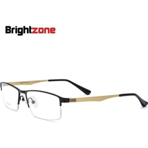 Brightzone 2018 Spectacle Square Eyeglass myopia Glasses Retro Vintage Men Optical Women Rims Prescription Metal Eyewear Frames