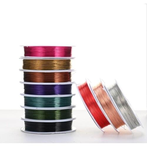 0.2-0.8mm Colorful Copper Wire Beads Cord for Jewelry Making DIY Bracelet Necklace Charms No Discoloration Jewelri Accessories