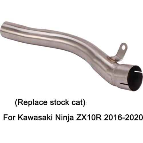 For Kawasaki ZX10R 2016-2020 Motorcycle Exhaust Mid Link Pipe Catalyst Delete Tube Connecting Section Slip On Original