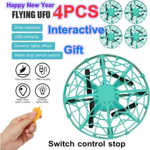 4/2/1Suits Spinner UFO RC Drone Infraed Hand Sensing Aircraft Quadcopter Flyball Toy With Switch Interactive Toys New Year Gift