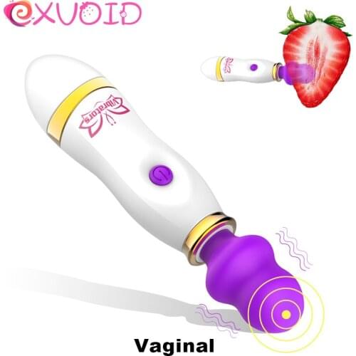 EXVOID Slicone 12 Speeds AV Stick Vibrators Oral Clit Magic Wand Vibrator Adult Sex Toys For Women Adult Products Anal Massager