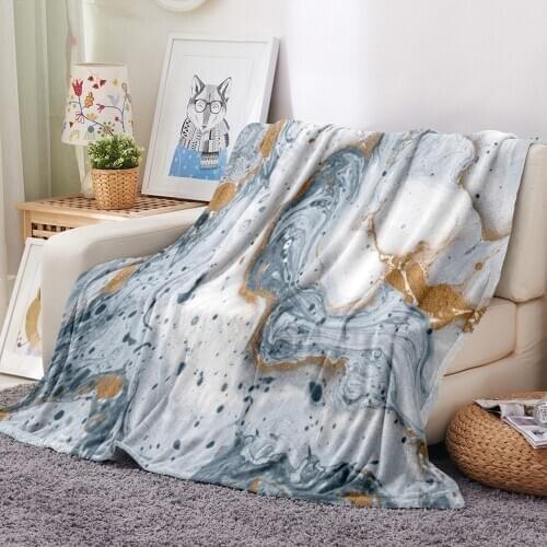 Marble Texture Flannel Blanket 3D Print Quicksand Colorful Fleece Blanket For Kids Adults Throw Blanket Nap Office Home Blanket