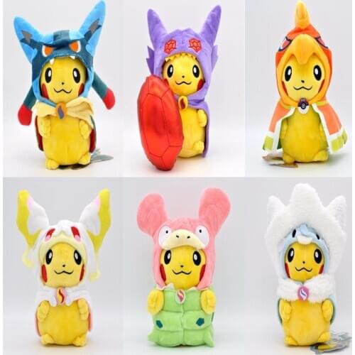 18-22CM Peluche Pikachu Cosplay Lucario Sableye Altaria Audino Slowpoke Ho-Oh Stuffed Plush Toys Doll for Kids Free Shipping