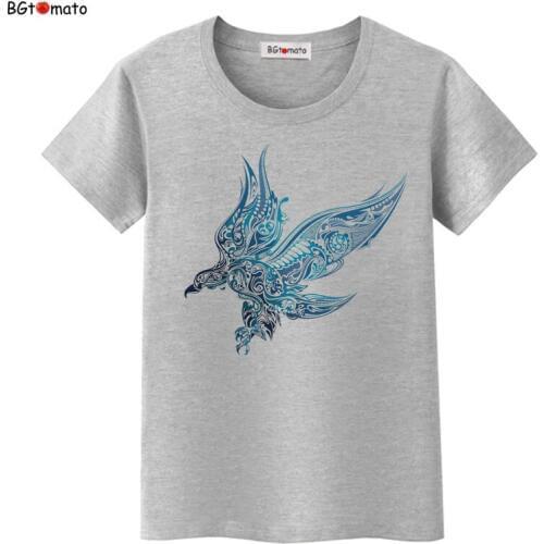 BGtomato creative tshirt Magic Eagle tops women tshirt comfortable haut femme cool Eagle streetwear friends roupas feminina