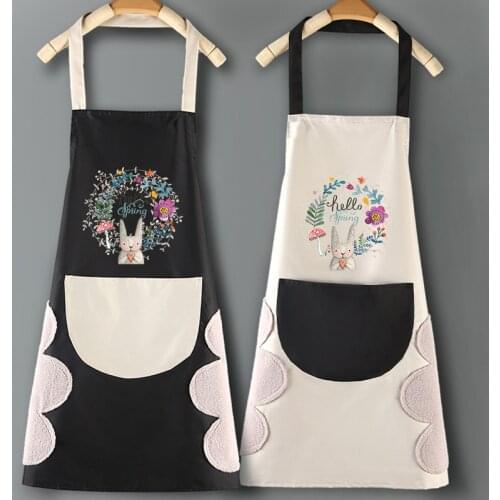 Kitchen Aprons Household Aprons Wipeable Waterproof Oil-Proof Cooking Baking Coffee Shop Cleaning Adult Aprons Kitchen Accessory