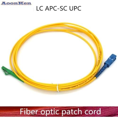 LC/APC to SC/UPC Fiber Optic Patch Cord Cable LC-LC 1m/3m/5m/10m/20m/30m Jumper Single Mode Simplex Fiber Optic Patch Cord