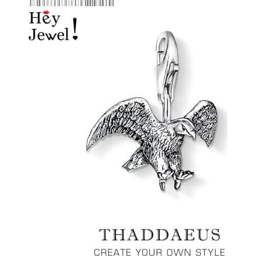 Flying Eagle Charm Pendant Fit Bracelet Necklace 2020 Spring New 925 Sterling Silver Trendy Gift For Women Men Jewelry