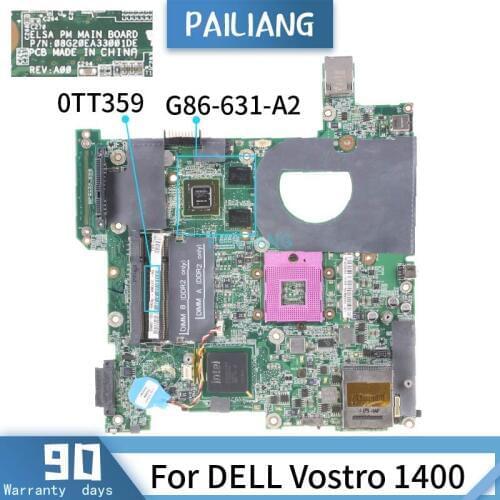 0TT359 For DELL Vostro 1400 P/N:08G20EA33001DE PM9645 G86-631-A2 Mainboard Laptop motherboard tested OK