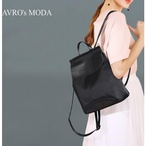 AVROs MODA High Quality Fashion Backpacks For Women Casual Oxford Shoulder Leather Bags Teenagers Girls School Travel Backpack