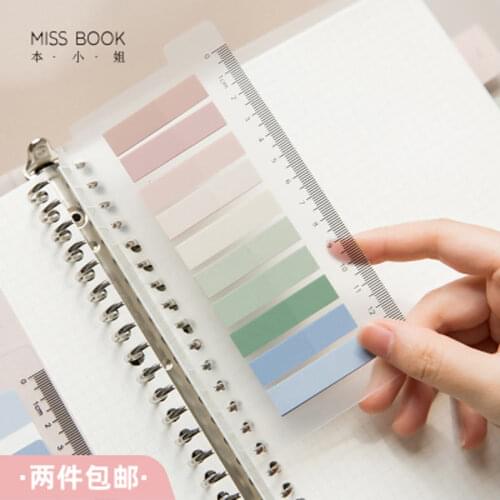 Creative Stickers DIY Scrapbooking Planner Divider Ruler Sticker Meno Pad Sticker For Spiral Notebook