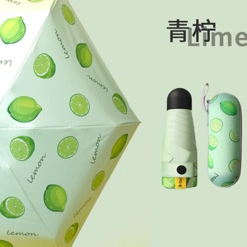 New fresh fruit series UV proof rain proof sunshade 50% black gum umbrella