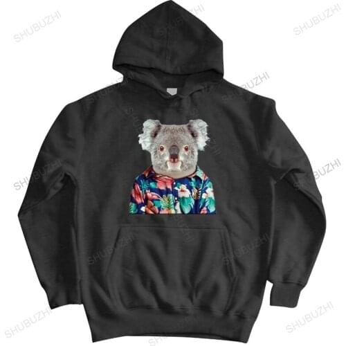 New arrived men autumn sweatshir black hoody hoody Koala Selfie hoody Vintage Floral Pattern Indie men shubuzhi fashion hoodies