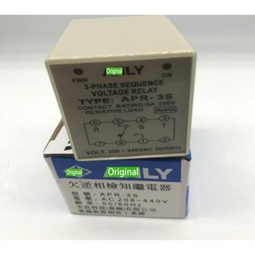 Time Relay APR-3S Due To Phase Reversal Relay AC208-440v Spot Photo, 1-Year Warranty