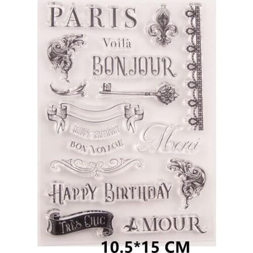 2021 New Pattern Clear Stamps DIY Scrapbooking Craft Supplies Rubber Silicon Seals Card Album Hobby ink pad Stamping