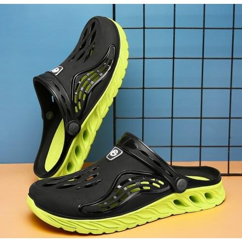 Outdoor Hollow Men Beach Shoes Fashion Jelly Sandals Men Comfort Air Cushion Casual Sandals Men Slides sandales de plage homme