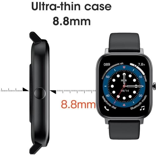 Smart Watch Ultra-thin 8.8MM Fitness tracker IP68 Waterproof ECG Heart Rate Monitor Sports Smartwatch Men Women for Android IOS