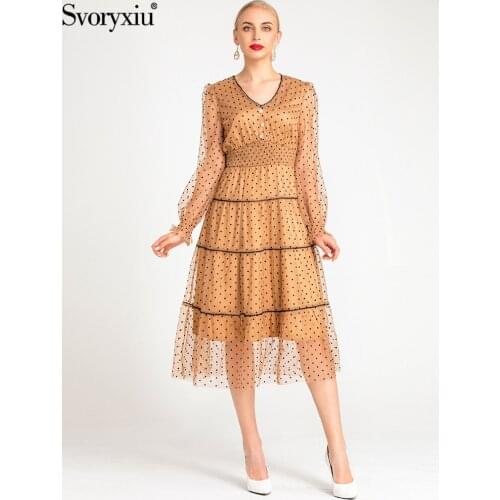 Летние платья в горошек SVORYXIU China At AliExpress