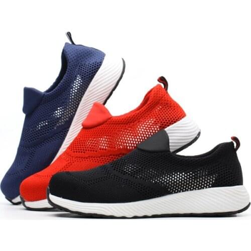 Unsiex Outdoor Breathable Lightweight Steel Toe Cap Work & Safety Boots Men Women Air Mesh Hiking Trekking Shoes 36-45