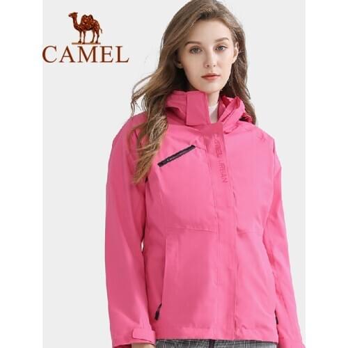 CAMEL Official Original Outdoor Jackets Men Women Removable Down Liner Plus Velvet Padded Jacket Unisex New Fashion Coat