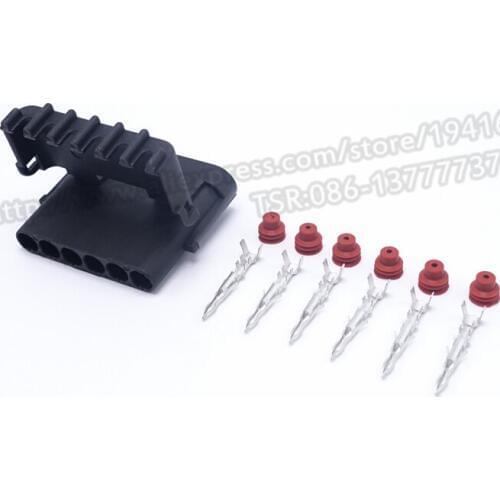 Weatherpack Style 2.5 Series Six Pins Ways Sealed Waterproof Female Car Connector Plug One Set