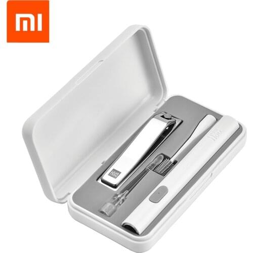 Xiaomi HUOHOU LED Portable USB Ear Nail Care Kit Ear Pick Brush Wax Cleaner Removal Tool Kit with Light Nail File Clipper Cutter