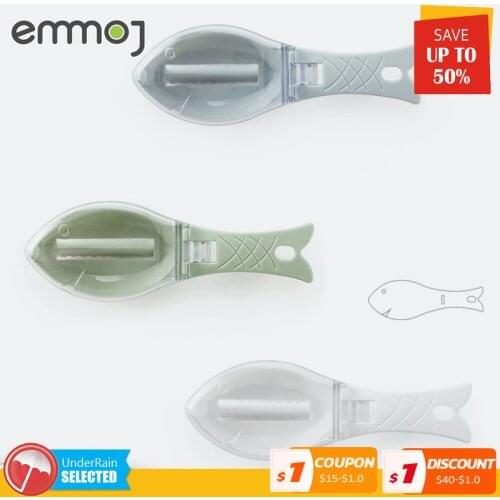 1pcs Brush Scraping Fish Skin Fishing Scale Brush Graters Fast Remove Fish knife Cleaning Peeler Scraper With Knife tool