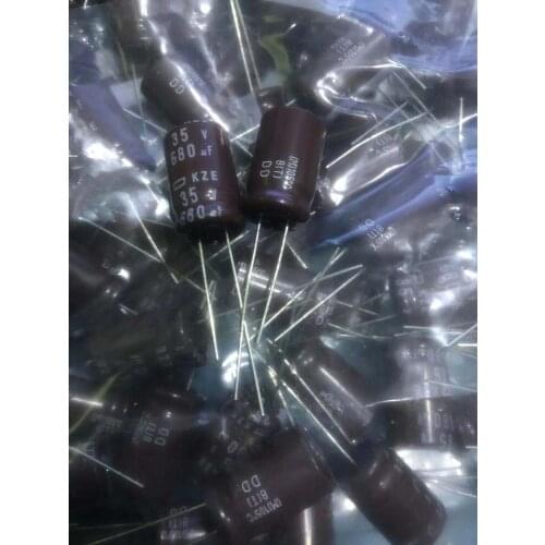 10pcs 680uF 35V NIPPON NCC KZE Series 12.5x20mm Low impedance Long Life 35V680uF Aluminum Electrolytic Capacitor