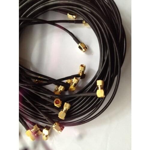 15pcs/lot 10-32 unf m5 right angle To SMA male connector with 1meter cable /1m cable with 10-32 edge to SMA connectors