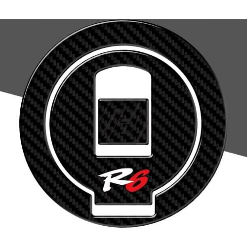 3D Carbon-look Motorcycle Fuel Gas Cap Protector Decals Case for Yamaha YZF-R6 R6 1999 2000