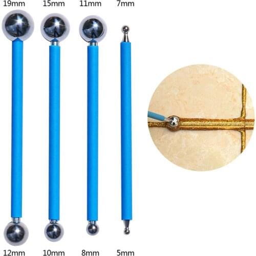 4pcs Ceramic Tile Pressed Ball Double Hole Pressure Seam Steel Ball Ceramic Floor Tile Grout Construction Tools Floor