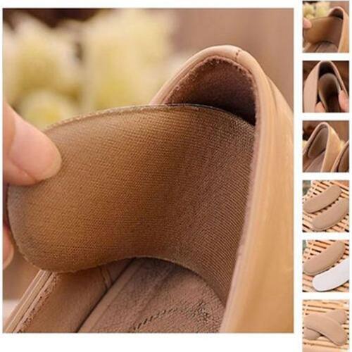 SANWOOD 5 Pairs Fabric Sticky Back Heel Grip Shoe Sponge Cushion Insole Pad Liners Shoe Insoles high heel insert sole protective