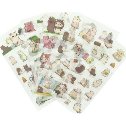6 pcs/lot Alpaca Family Paper Sticker Decoration Diary Scrapbooking Label Sticker Kawaii Korean Stationaries Stickers