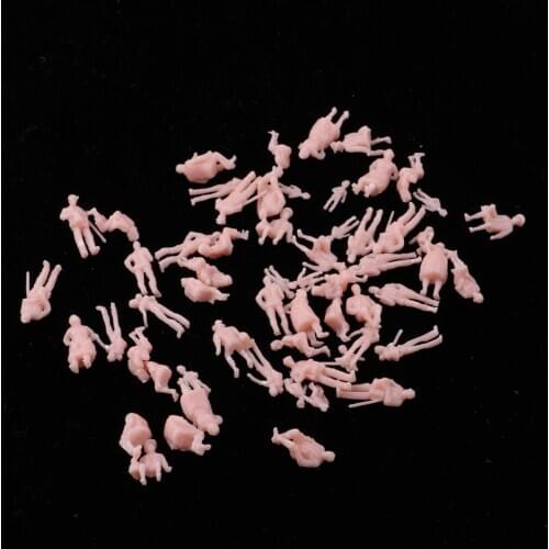 60Pcs 1:87 Miniature Family People Figure Model for Train LAYOUT Decor