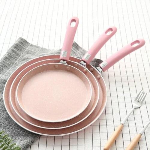 10 /8 inch Breakfast cake pot pizza plate fried egg non-stick Baking pot Omelet Pans frying pan Japanese Style Pink Cookware Pan