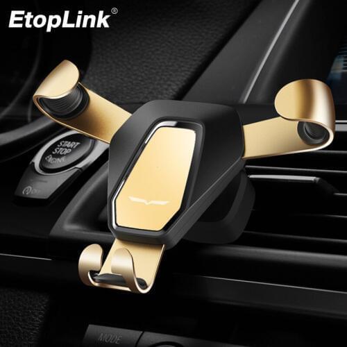 EtopLink Car phone Holder Air Vent gravity bracket metal car phone stand navigation Car Holder For iPhone XS MAX XR 8 SE 6 Plus