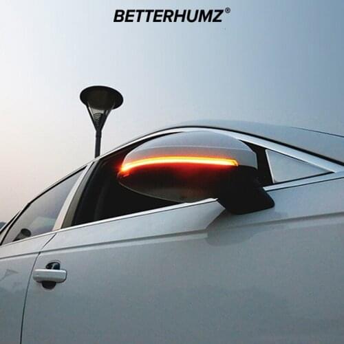 BETTERHUMZ LED Dynamic Scroll Turn Signal Blinker Flowing Water Turn Signal Light For Audi A4L Sequential Blinker Flashing Light