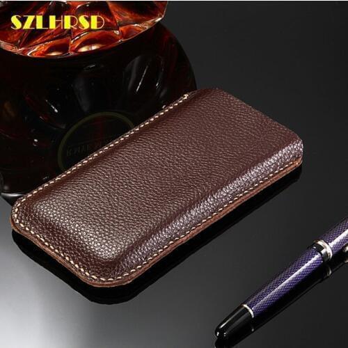 For Lenovo A5s A5 Genuine Leather phone bags for Lenovo Z6 Lite Cases Flip cover slim pouch stitch sleeve for Lenovo ZP
