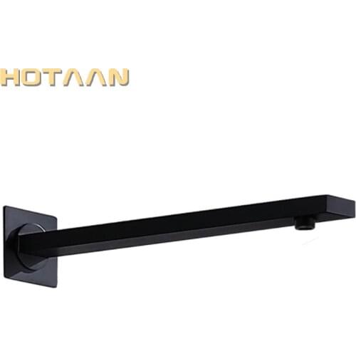 Matte Black 38cm Length Conseal Install Shower Fixed Connecting Pipe Wall Mounted Shower Arm For Shower Head Shower Accessory