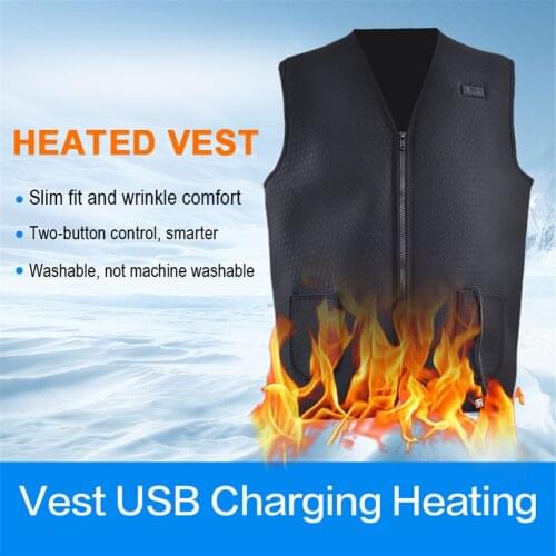 Electric Heating Vest Adjustable USB Charging Heated Warm Vest For Outdoor Camping Hiking Golf Reasonable