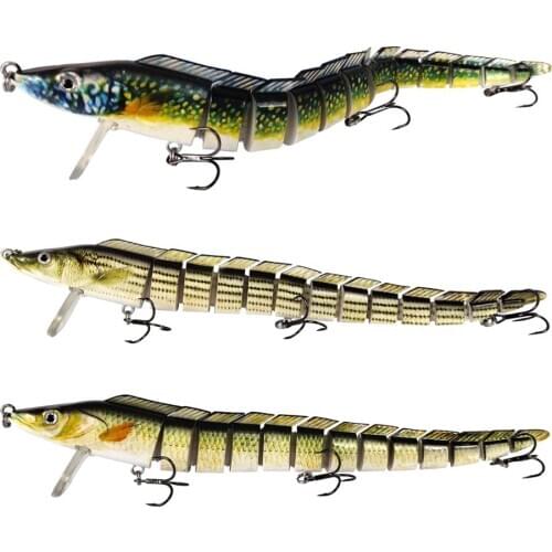 Eupheng Sea Fishing Lures for Bass Trout Segmented Multi Jointed Swimbaits Slow Sinking Swimming Lures Freshwater Saltwater